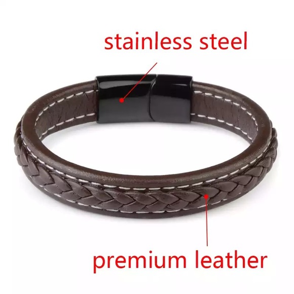 Fashion Leather Magnetic Buckle Bracelet - Picture 3 of 3